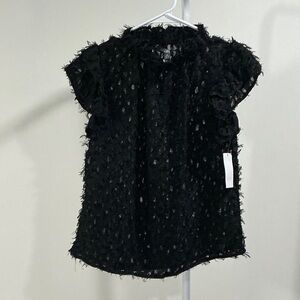 Elegant Black Textured Women's Blouse